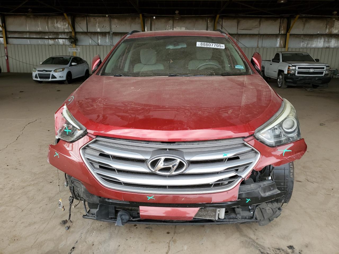 2017 Hyundai Santa Fe VIN 5XYZU3LB1HG468853 Copart auction photo, front end damage thumbnail 5