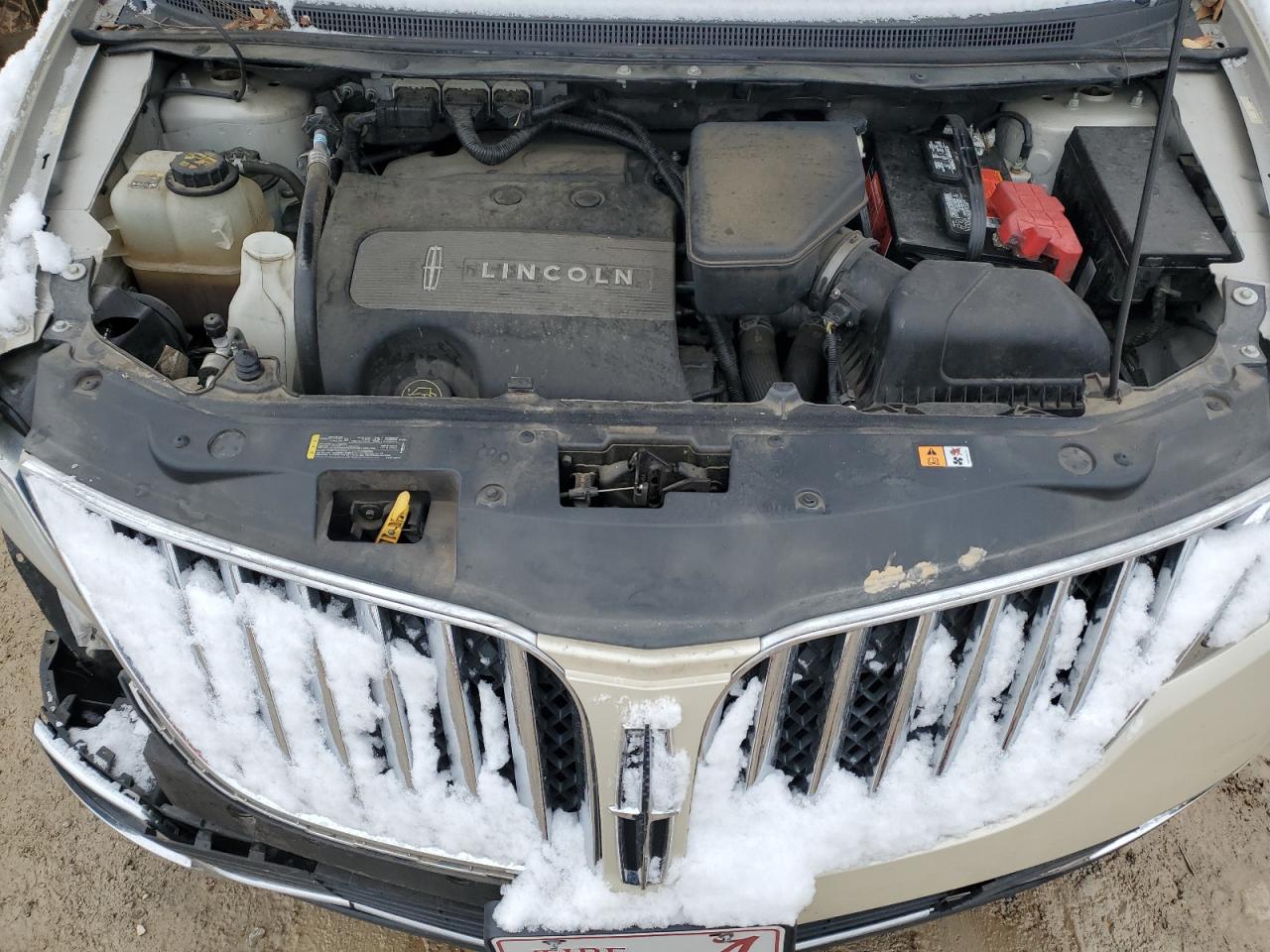 2014 Lincoln MKX VIN 2LMDJ6JK8EBL20108 Copart auction photo, front end / side damage thumbnail 12
