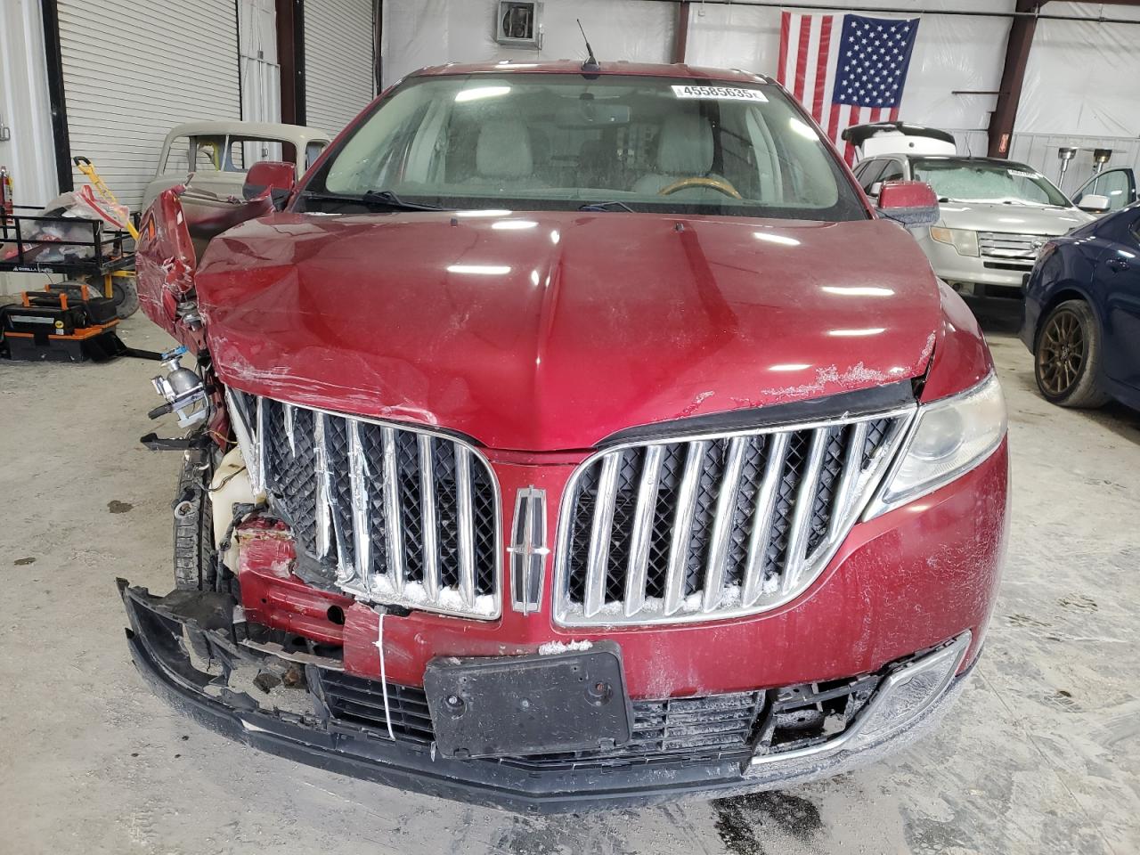 2013 Lincoln MKX VIN 2LMDJ6JK8DBL18616 Copart auction photo, front end damage thumbnail 5