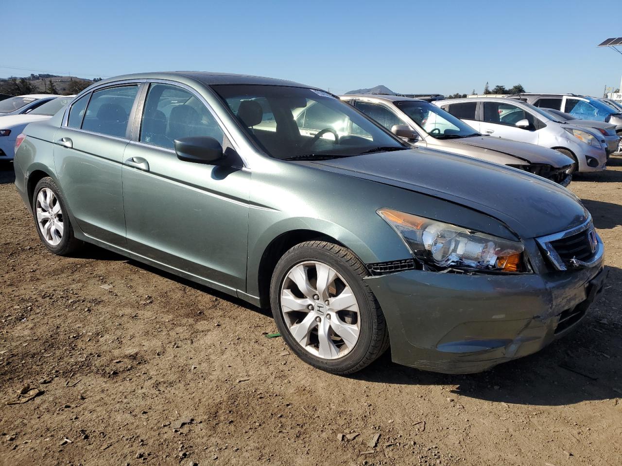 2009 Honda Accord VIN 1HGCP26819A163895 Copart auction photo, front end / side damage thumbnail 4