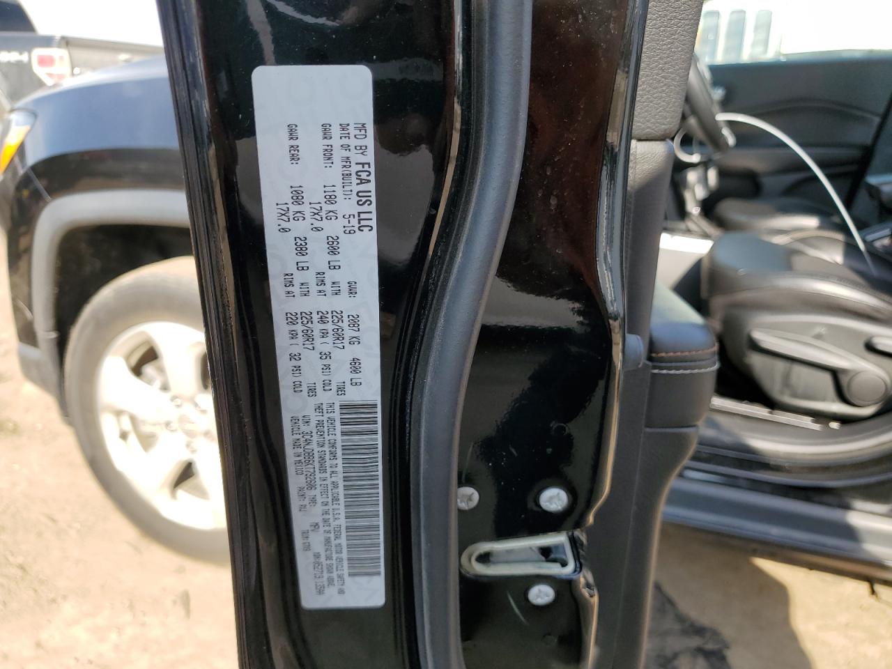 2019 Jeep Compass VIN 3C4NJDBB6KT792606 Copart auction photo, rear end damage thumbnail 12