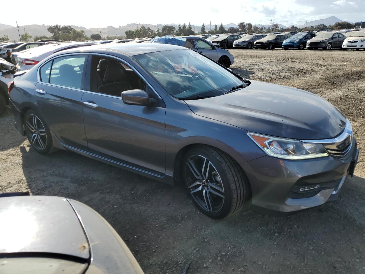 2017 Honda Accord VIN 1HGCR2F5XHA260852 Copart auction photo, rear end damage thumbnail 4