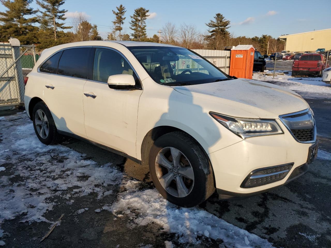 2014 Acura MDX VIN 5FRYD4H27EB021522 Copart auction photo, front end / side damage thumbnail 4