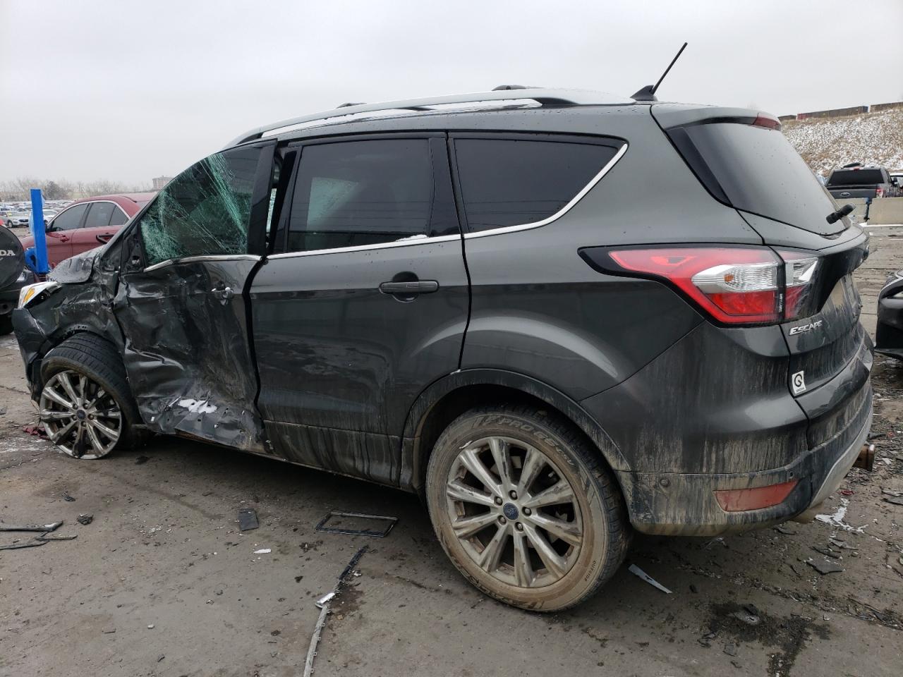 2018 Ford Escape VIN 1FMCU9J94JUA85031 Copart auction photo, front end / side damage thumbnail 2