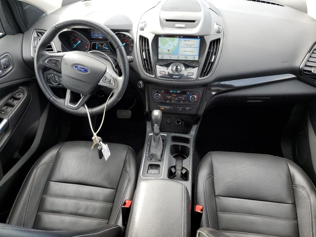2017 Ford Escape VIN 1FMCU9J98HUB52837 Copart auction photo, front end / side damage thumbnail 8