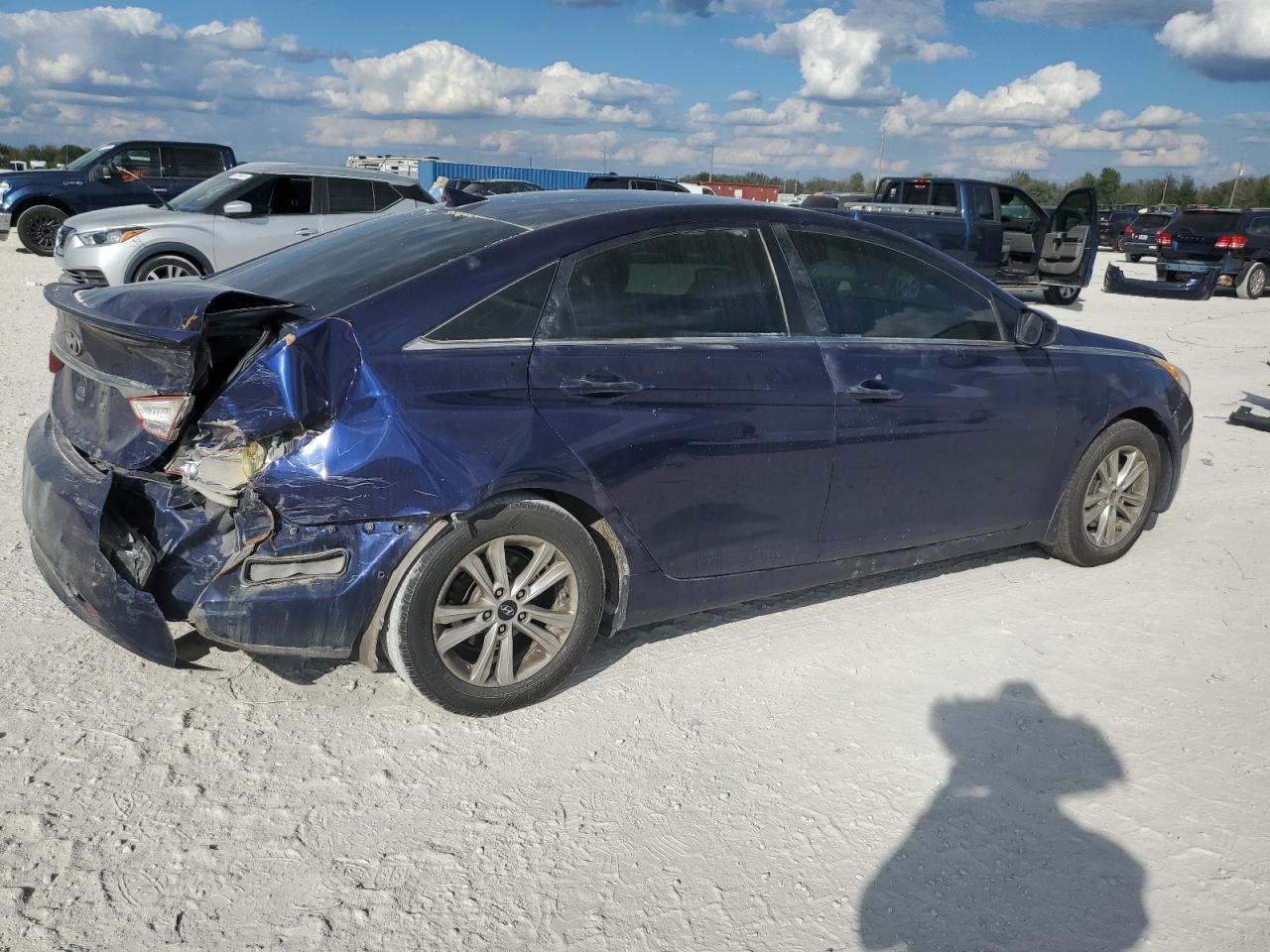 2013 Hyundai Sonata VIN 5NPEB4AC7DH595471 Copart auction photo, rear end damage thumbnail 3