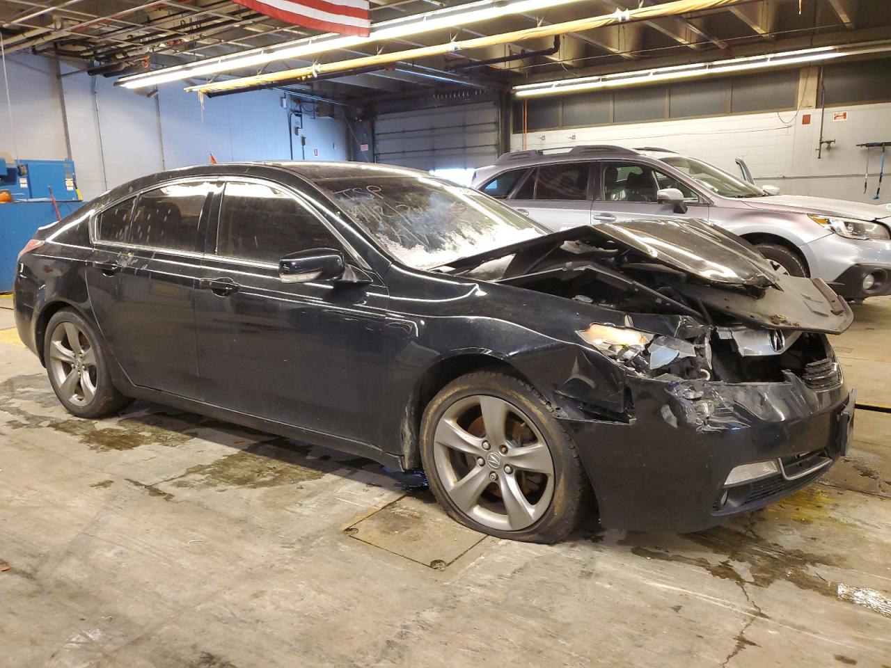 2013 Acura TL VIN 19UUA9F58DA003333 Copart auction photo, front end / mechanical damage thumbnail 4