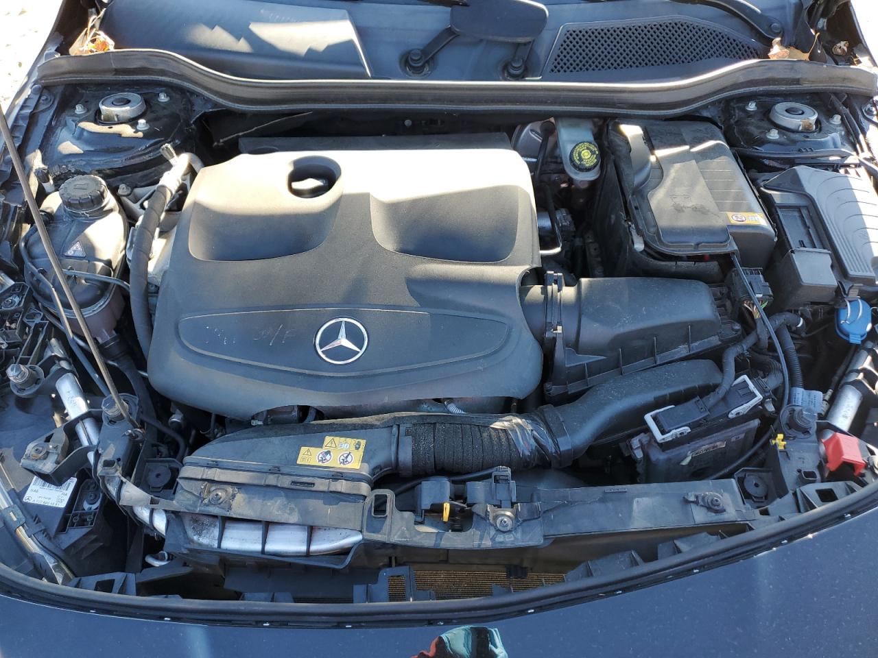 2016 Mercedes-Benz CLA-klasse VIN WDDSJ4EB0GN355695 Copart auction photo, front end / undercarriage damage thumbnail 11