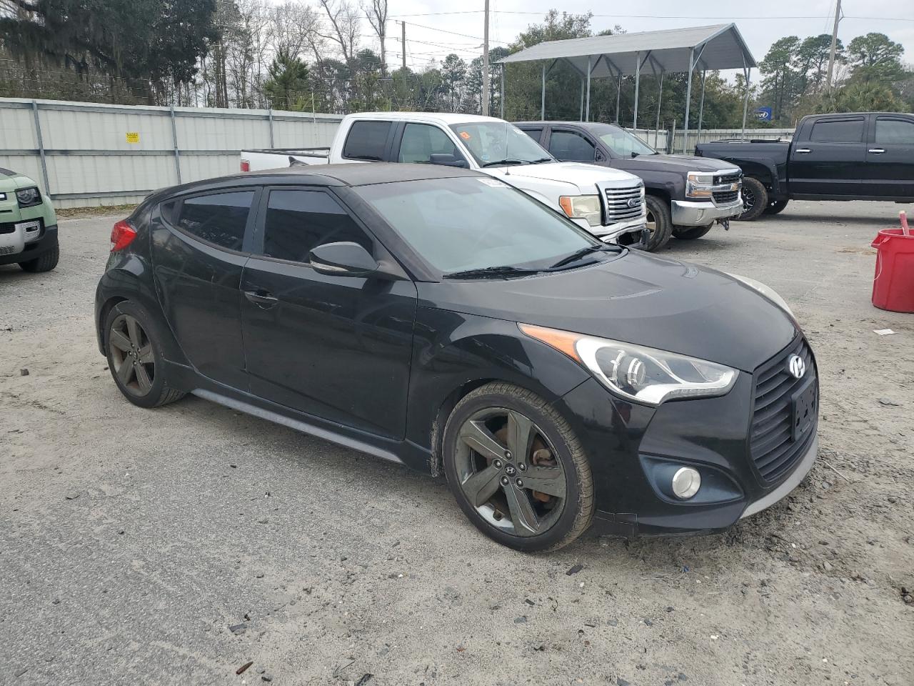 2015 Hyundai Veloster VIN KMHTC6AE1FU240608 Copart auction photo, normal wear damage thumbnail 4