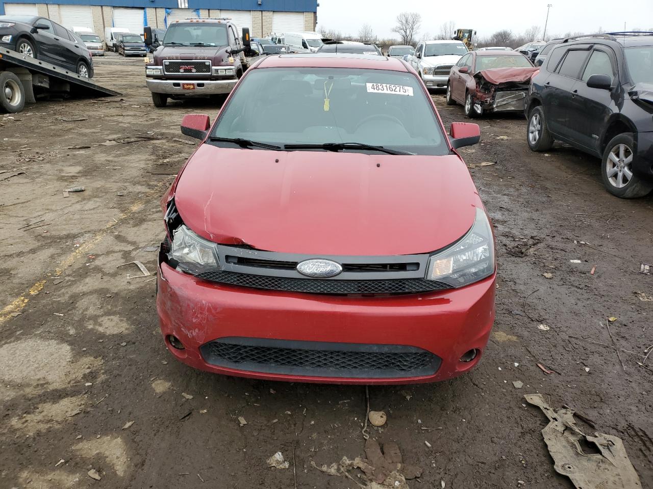 2010 Ford Focus VIN 1FAHP3GN8AW190443 Copart auction photo, front end / side damage thumbnail 5
