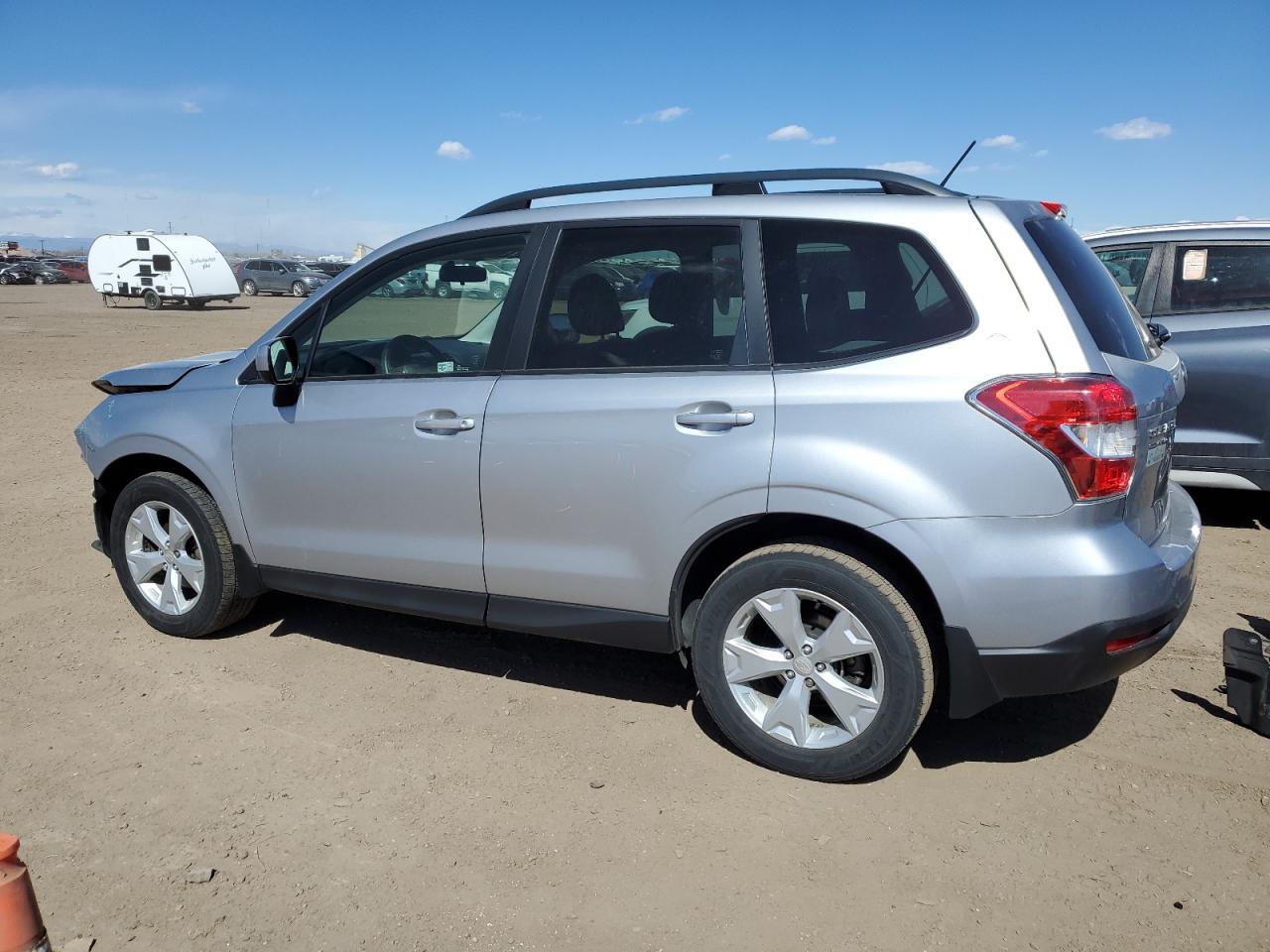2015 Subaru Forester VIN JF2SJADC7FH542529 Copart auction photo, front end / side damage thumbnail 2