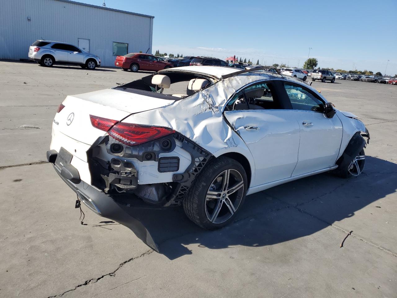 2023 Mercedes-Benz CLA-klasse VIN W1K5J4GB7PN328648 Copart auction photo, rollover damage thumbnail 3