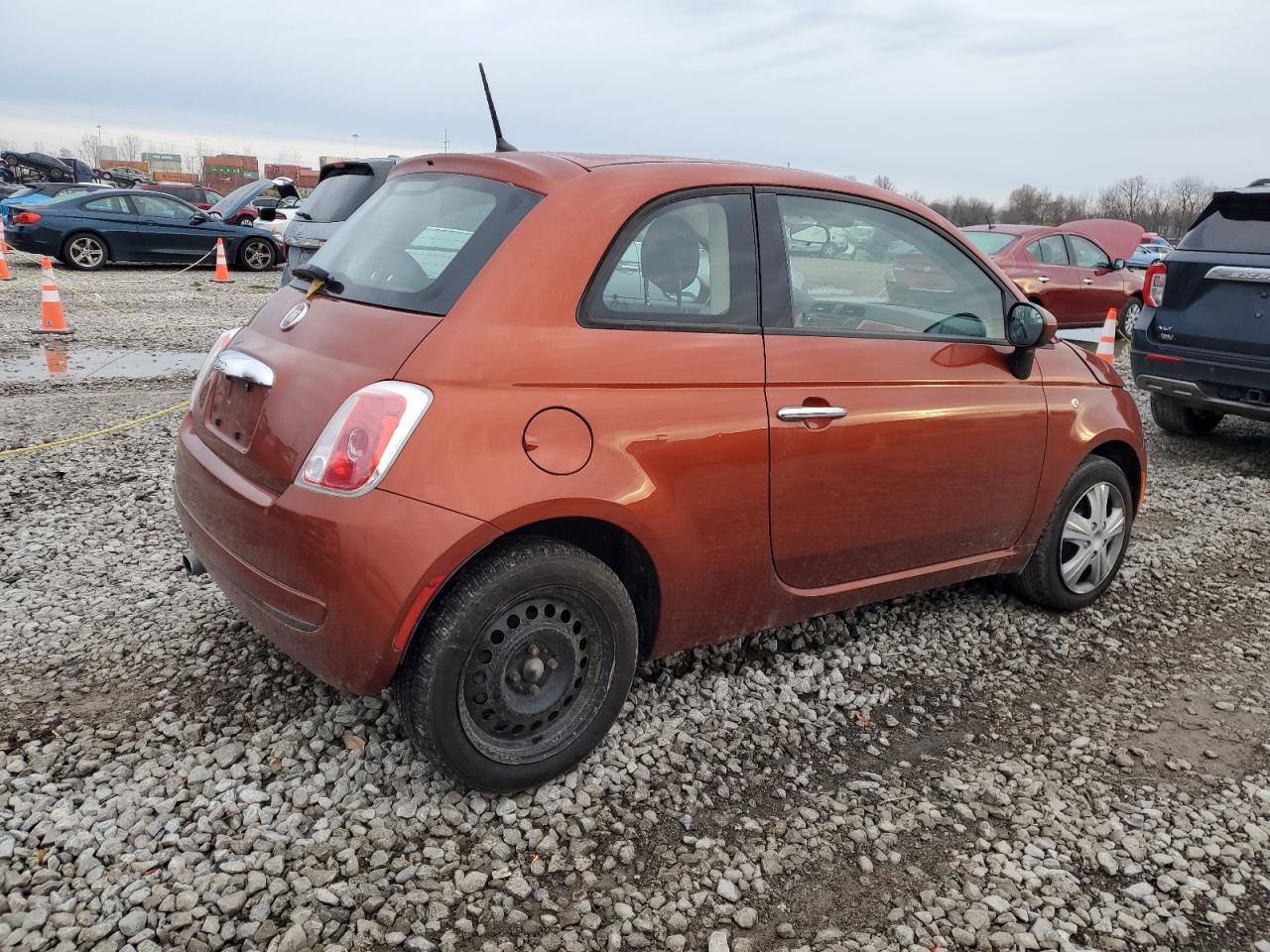 2015 Fiat 500 VIN 3C3CFFAR9FT690486 Copart auction photo, mechanical damage thumbnail 3