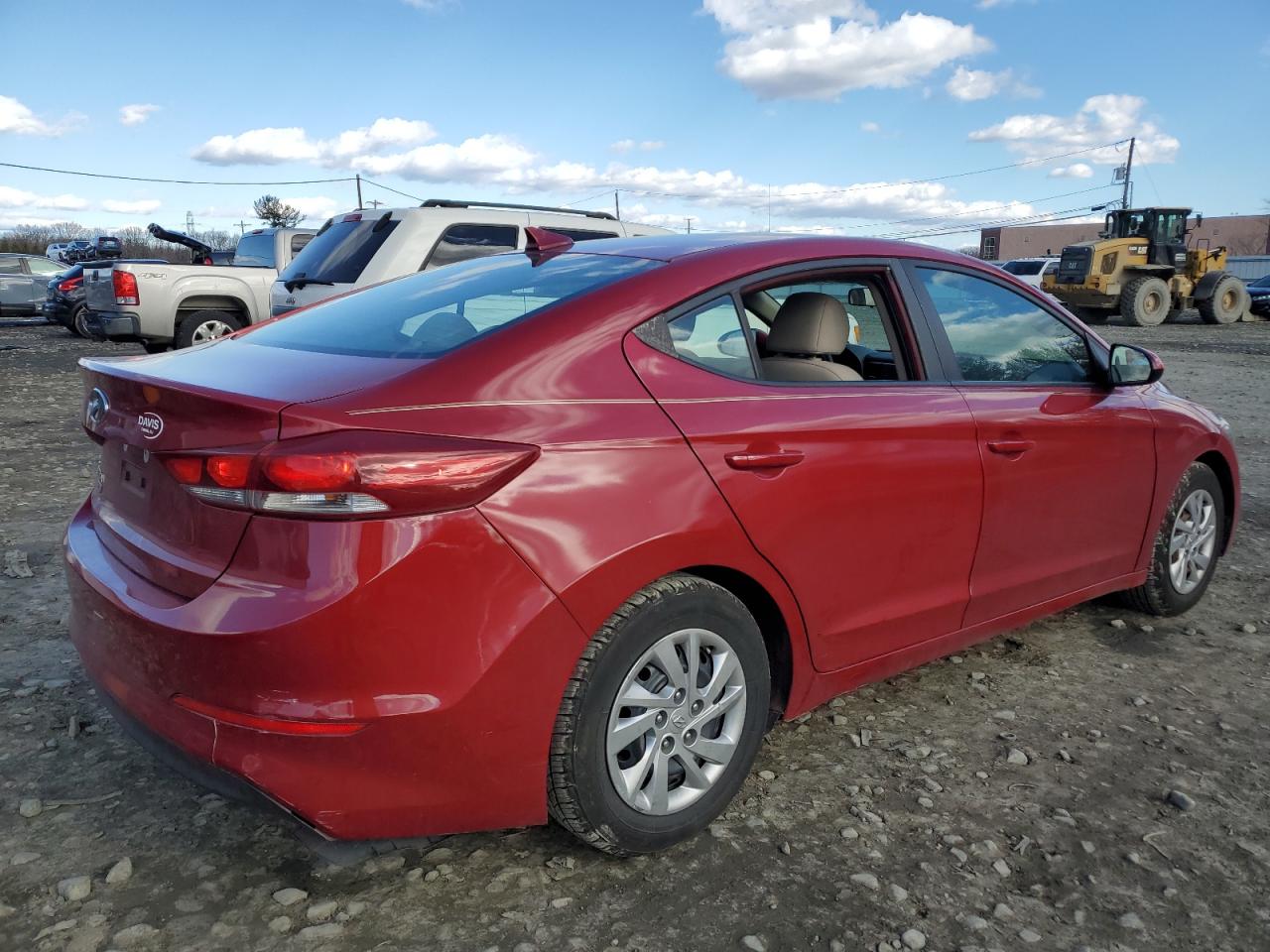 2017 Hyundai Elantra VIN KMHD74LF4HU353376 Copart auction photo, vandalism damage thumbnail 3