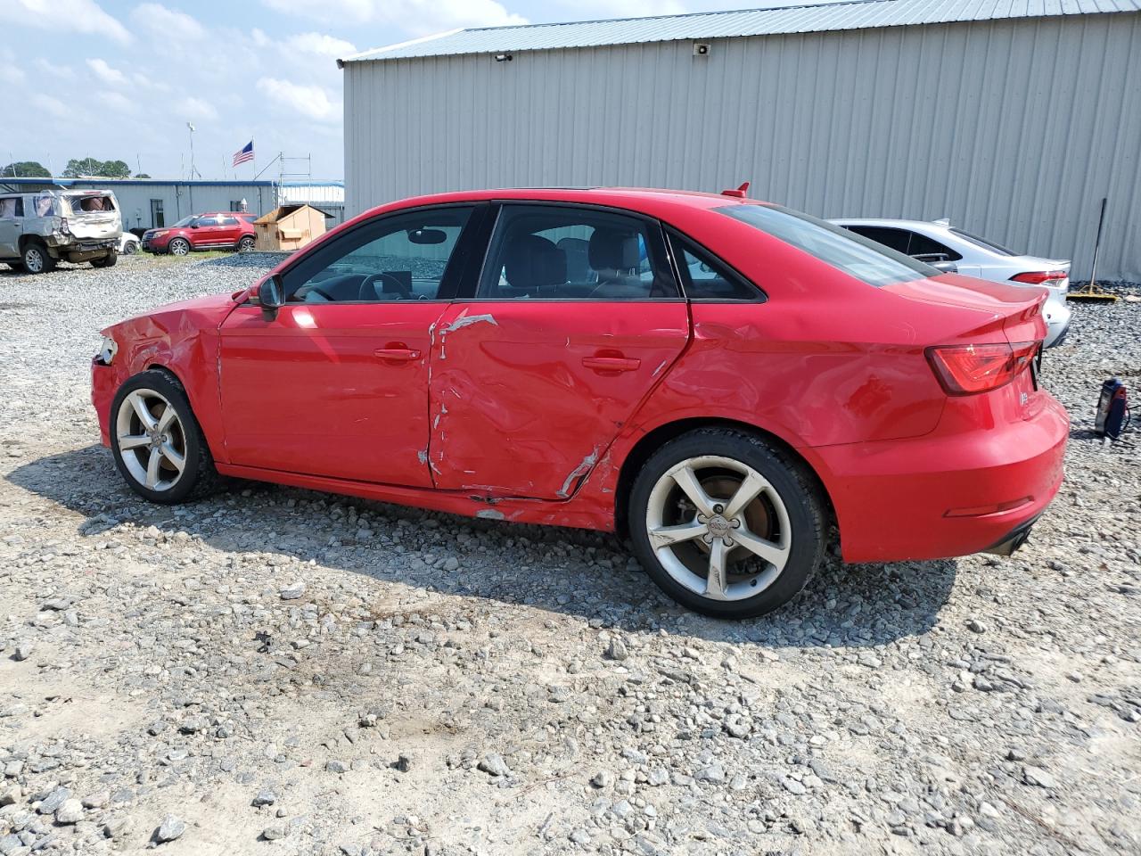 2015 Audi A3 VIN WAUACGFF3F1126398 Copart auction photo, all over damage thumbnail 2