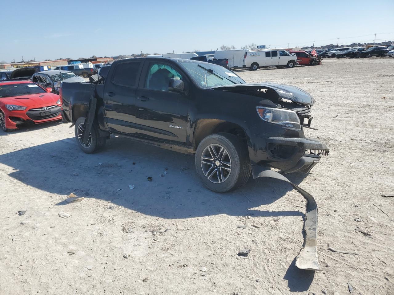 2019 Chevrolet Colorado VIN 1GCGSBEAXK1182714 Copart auction photo, front end / side damage thumbnail 4