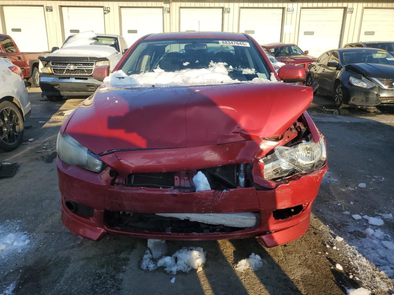 2008 Mitsubishi Lancer VIN JA3AU86U18U022349 Copart auction photo, front end damage thumbnail 5