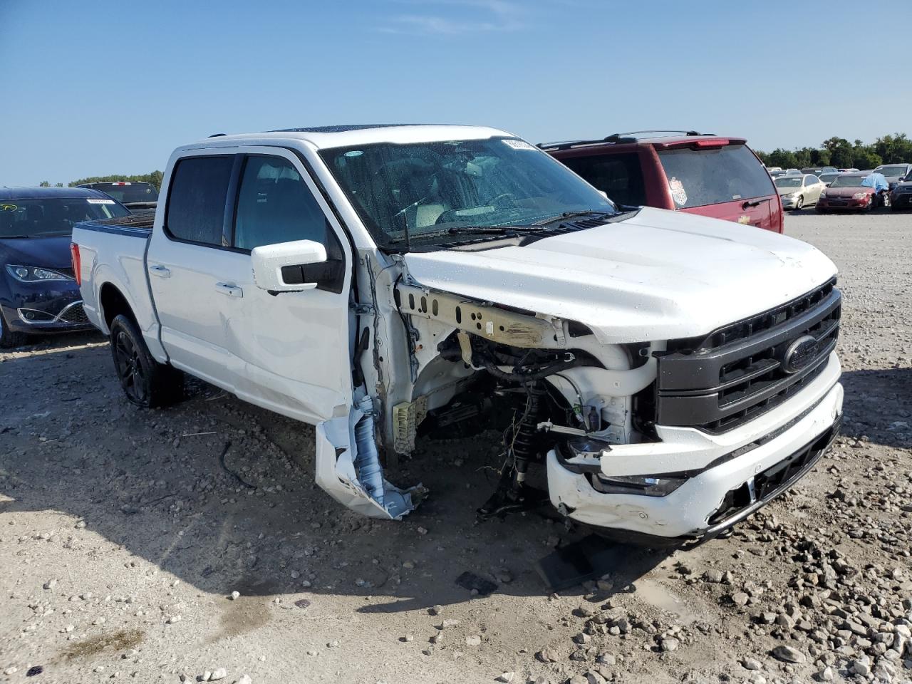2023 Ford F-150 VIN 1FTFW1E87PKE91260 Copart auction photo, front end / side damage thumbnail 4