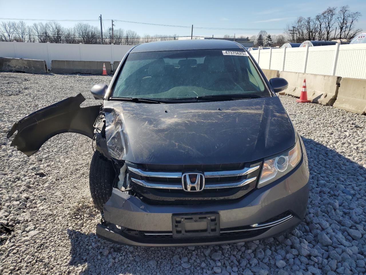 2016 Honda Odyssey VIN 5FNRL5H4XGB097450 Copart auction photo, front end / undercarriage damage thumbnail 5
