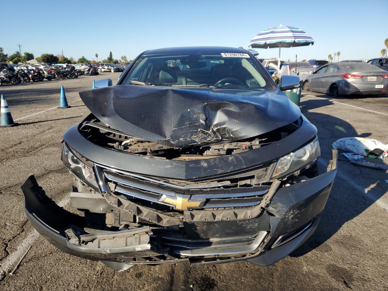 2015 Chevrolet Impala VIN 2G1165S38F9112480 Copart auction photo, front end damage thumbnail 5
