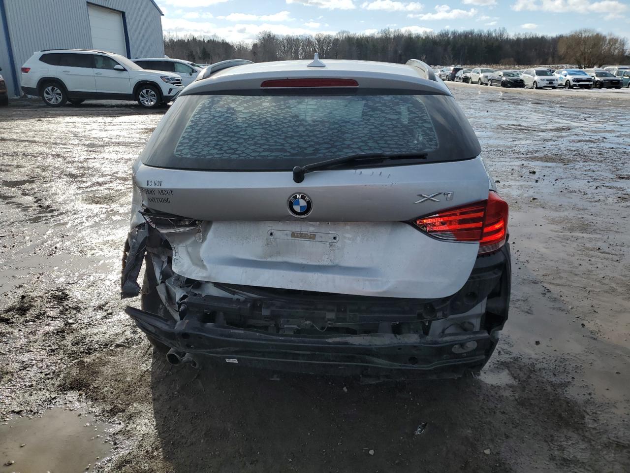 2014 BMW X1 VIN WBAVM1C54EVW50304 Copart auction photo, rear end damage thumbnail 6