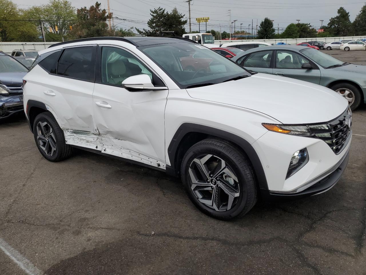 2023 Hyundai Tucson VIN 5NMJECAE2PH288809 Copart auction photo, side damage thumbnail 4