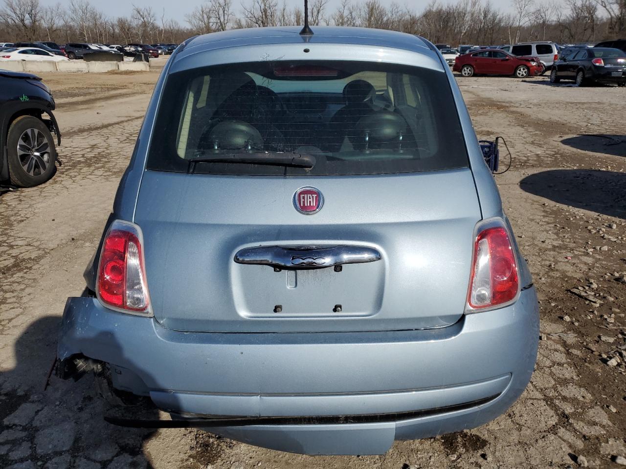 2015 Fiat 500 VIN 3C3CFFARXFT520105 Copart auction photo, rear end / side damage thumbnail 6