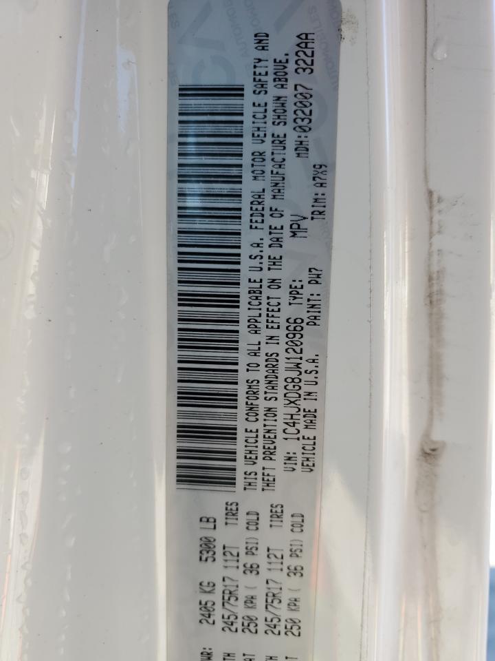 2018 Jeep Wrangler VIN 1C4HJXDG8JW120966 Copart auction photo, front end / minor dent/scratches damage thumbnail 15