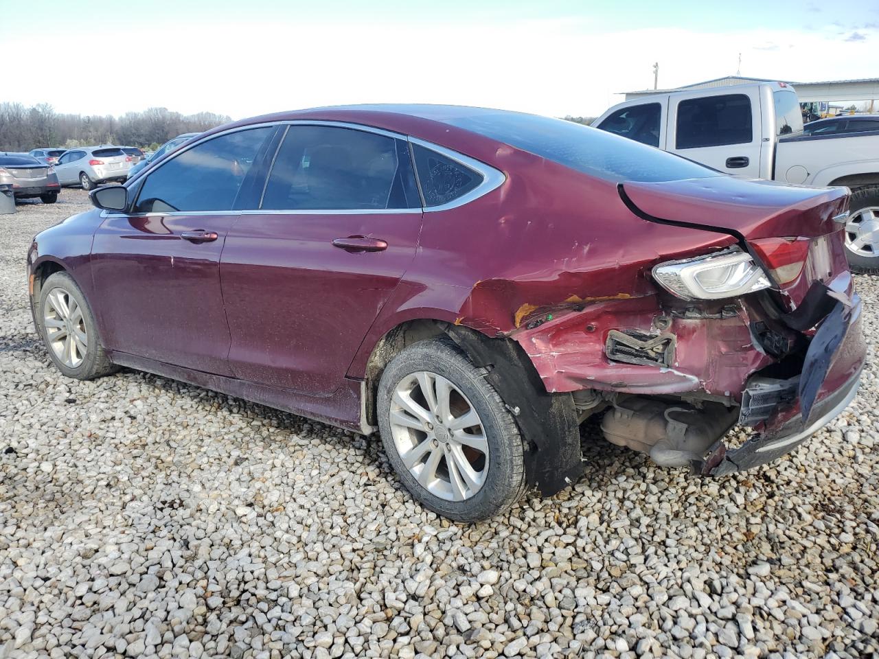 2015 Chrysler 200 VIN 1C3CCCAB9FN683855 Copart auction photo, rear end / hail damage thumbnail 2