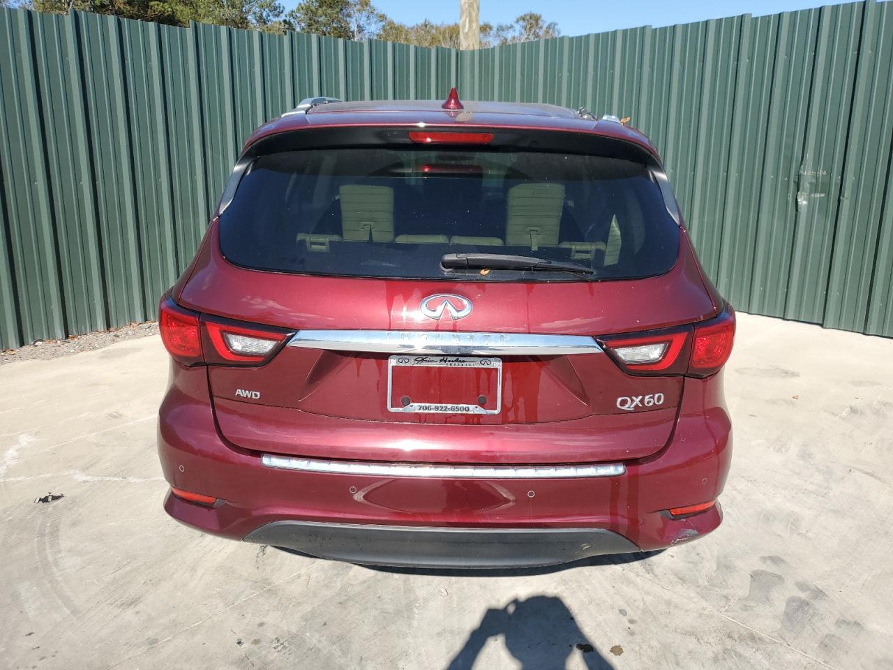 2019 Infiniti QX60 VIN 5N1DL0MM2KC520476 Copart auction photo, undercarriage / all over damage thumbnail 6