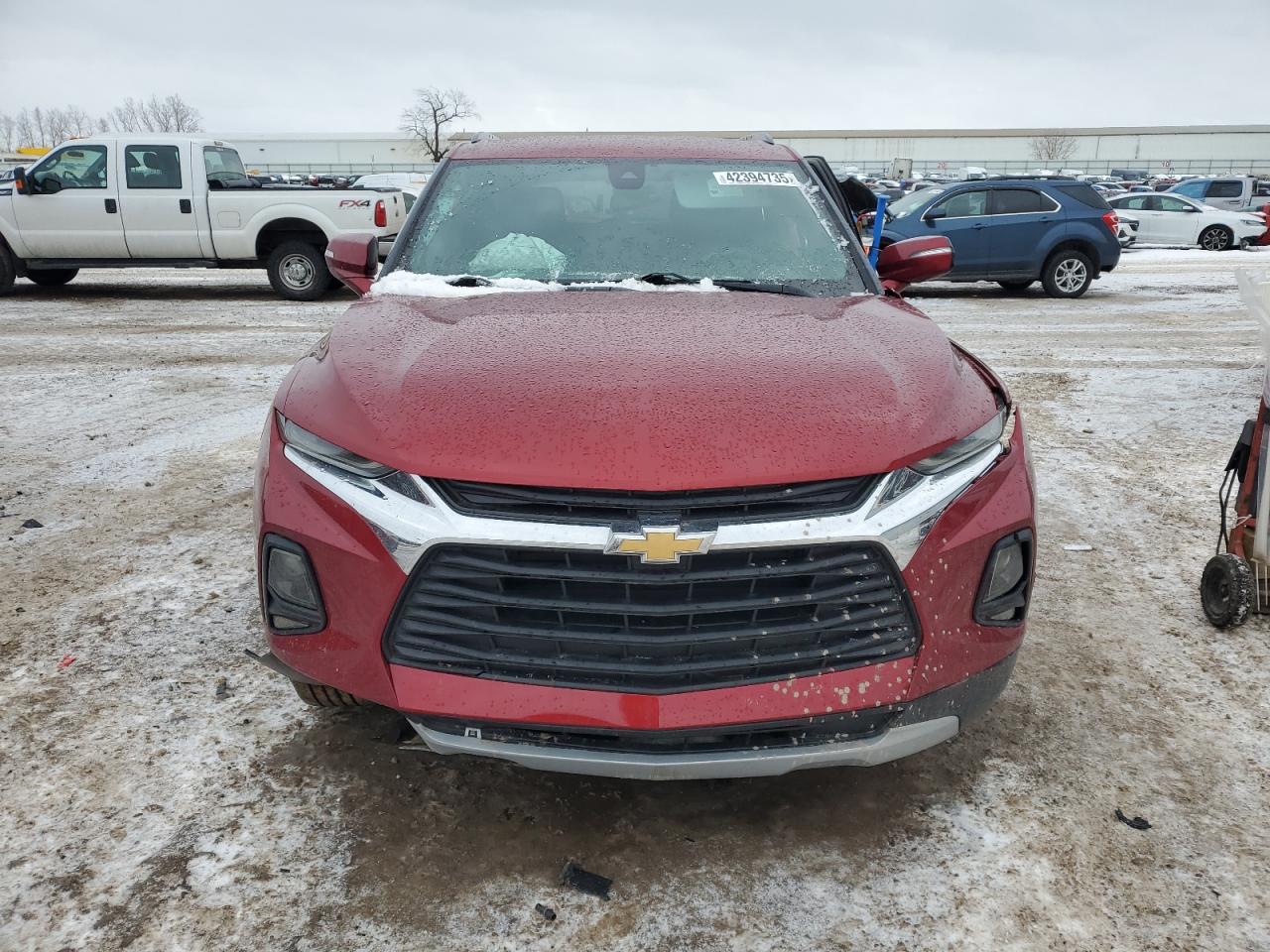 2021 Chevrolet Blazer VIN 3GNKBCRS3MS555250 Copart auction photo, side / front end damage thumbnail 5