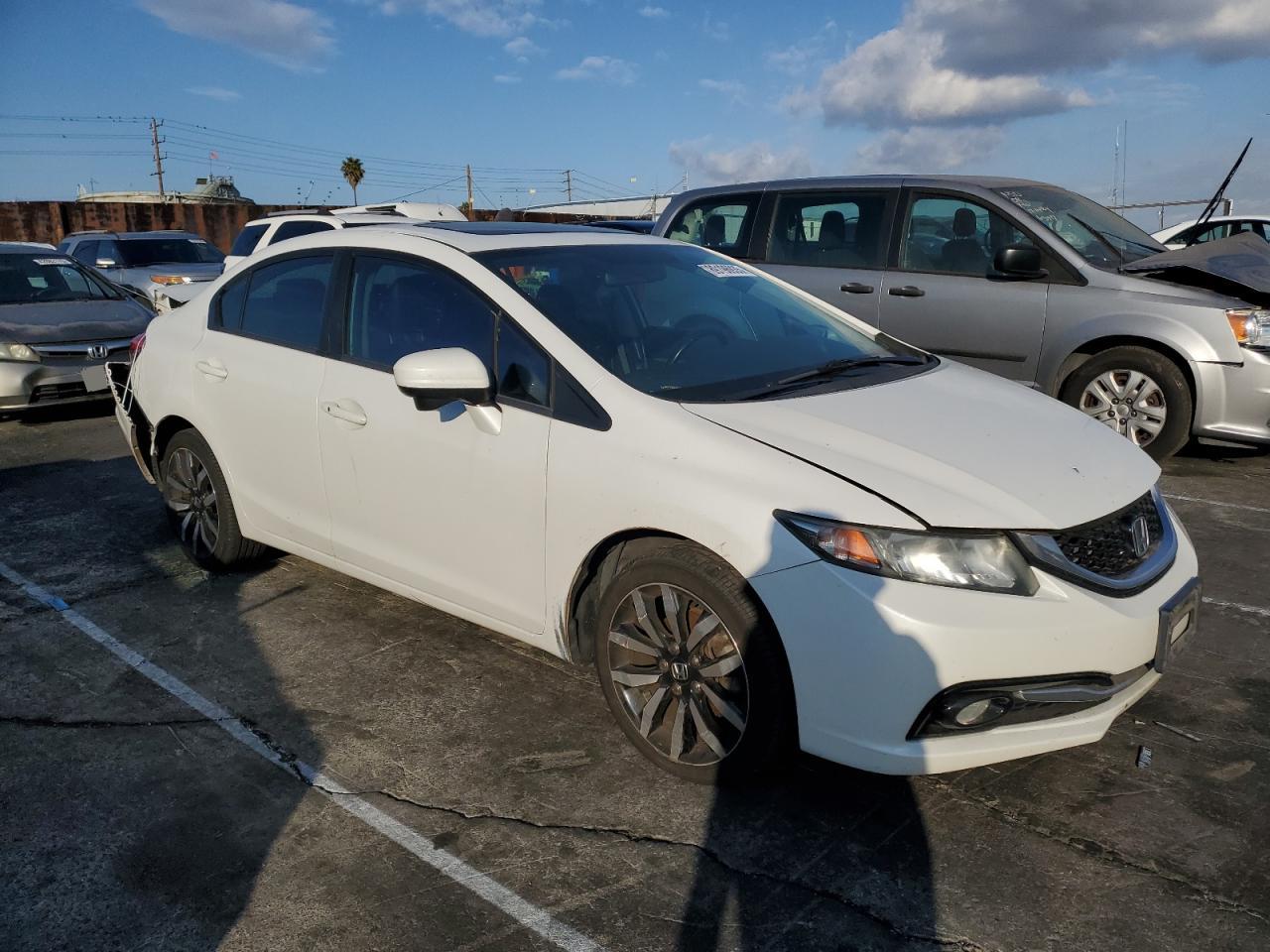 2015 Honda Civic VIN 19XFB2F96FE224170 Copart auction photo, all over damage thumbnail 4