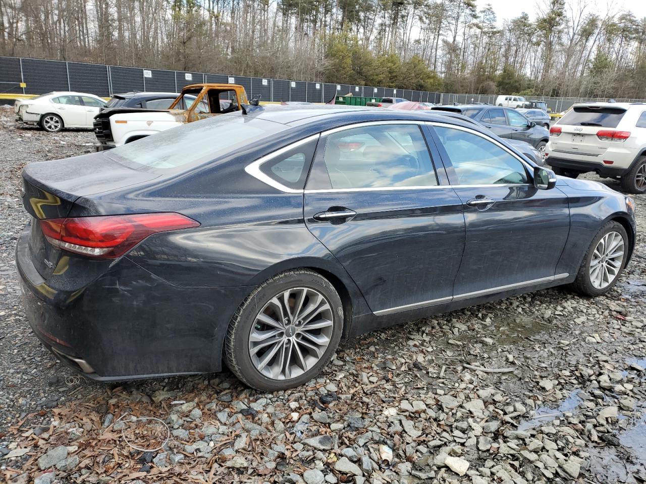 2015 Hyundai Genesis VIN KMHGN4JE6FU029713 Copart auction photo, mechanical / undercarriage damage thumbnail 3