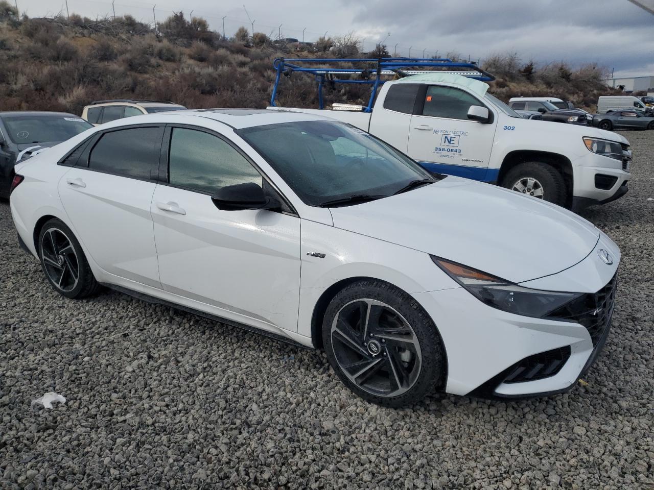 2022 Hyundai Elantra VIN KMHLR4AF2NU240496 Copart auction photo, all over damage thumbnail 4