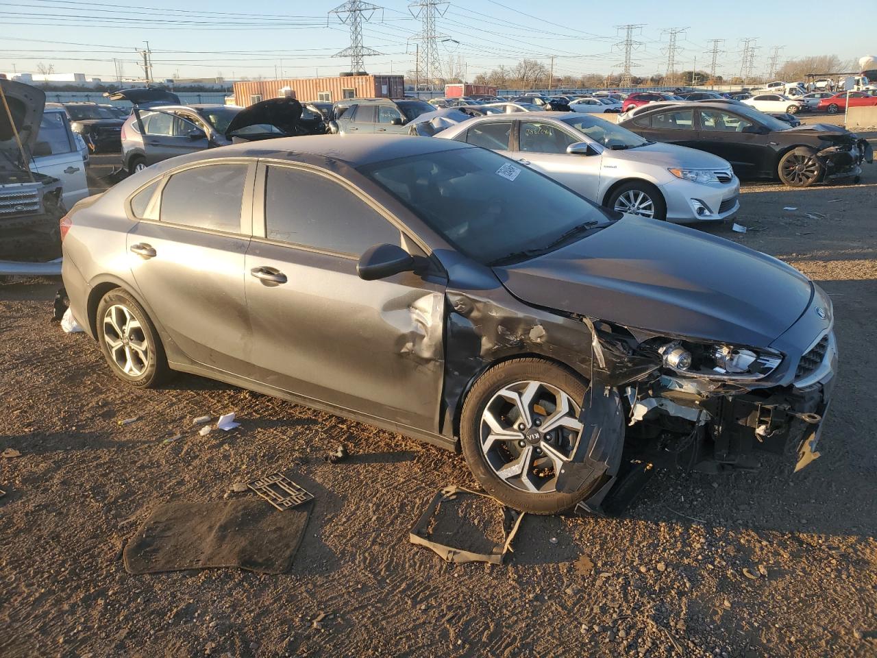 2021 KIA Forte VIN 3KPF24AD0ME358600 Copart auction photo, front end damage thumbnail 4