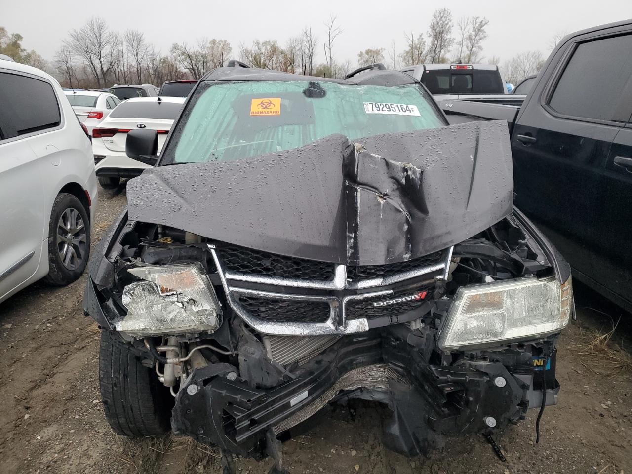 2018 Dodge Journey VIN 3C4PDCAB7JT498612 Copart auction photo, front end / top/roof damage thumbnail 5