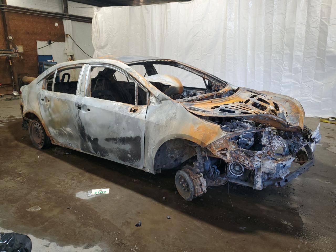 2021 Toyota Corolla VIN 5YFEPMAE4MP159537 Copart auction photo, burn damage thumbnail 4