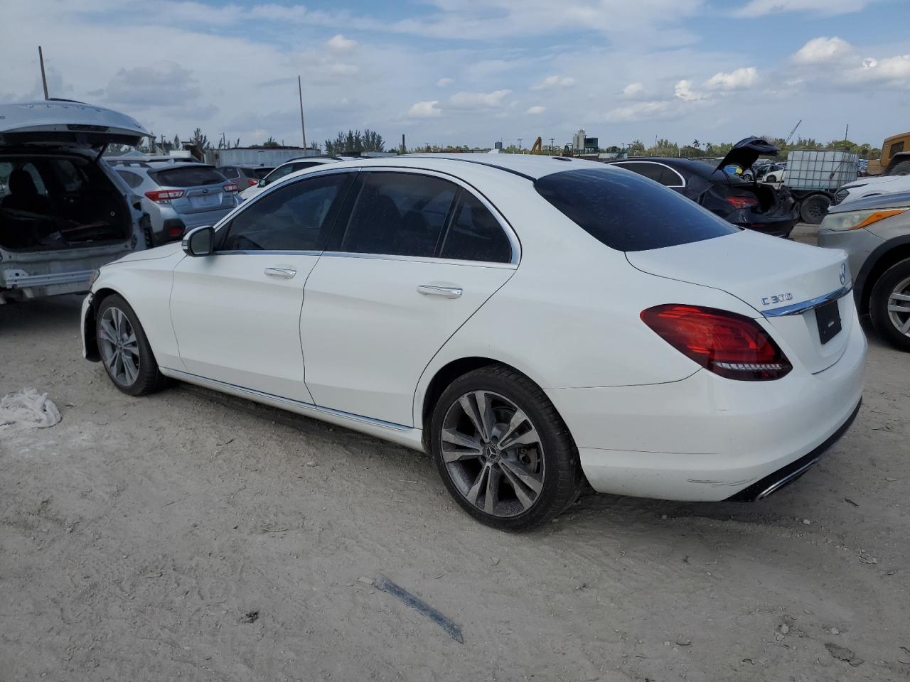 2019 Mercedes-Benz C-klasse VIN WDDWF8DB3KR513122 Copart auction photo, front end damage thumbnail 2