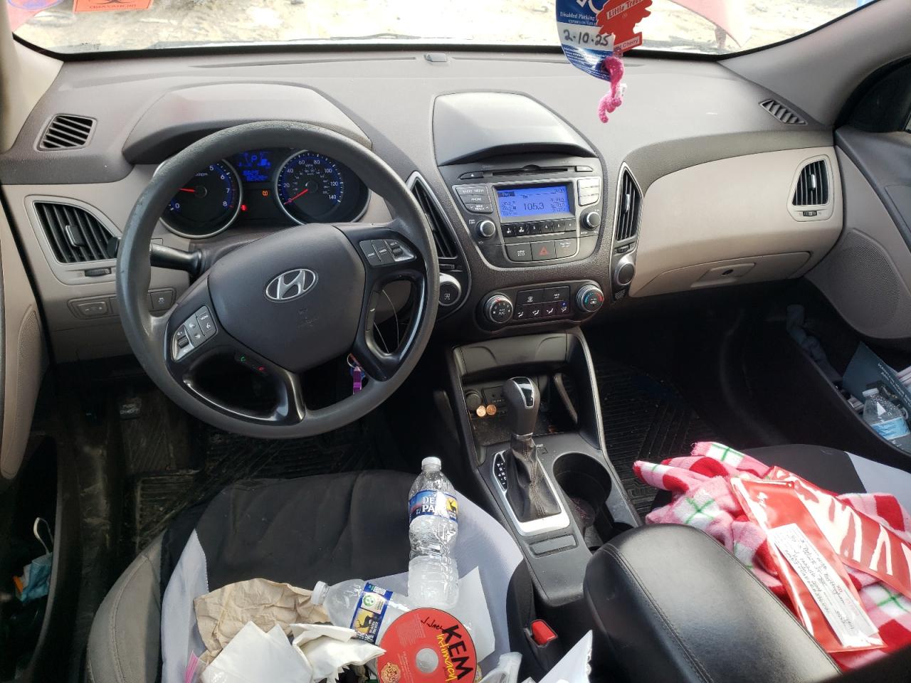 2014 Hyundai Tucson VIN KM8JTCAF0EU896490 Copart auction photo, front end damage thumbnail 8
