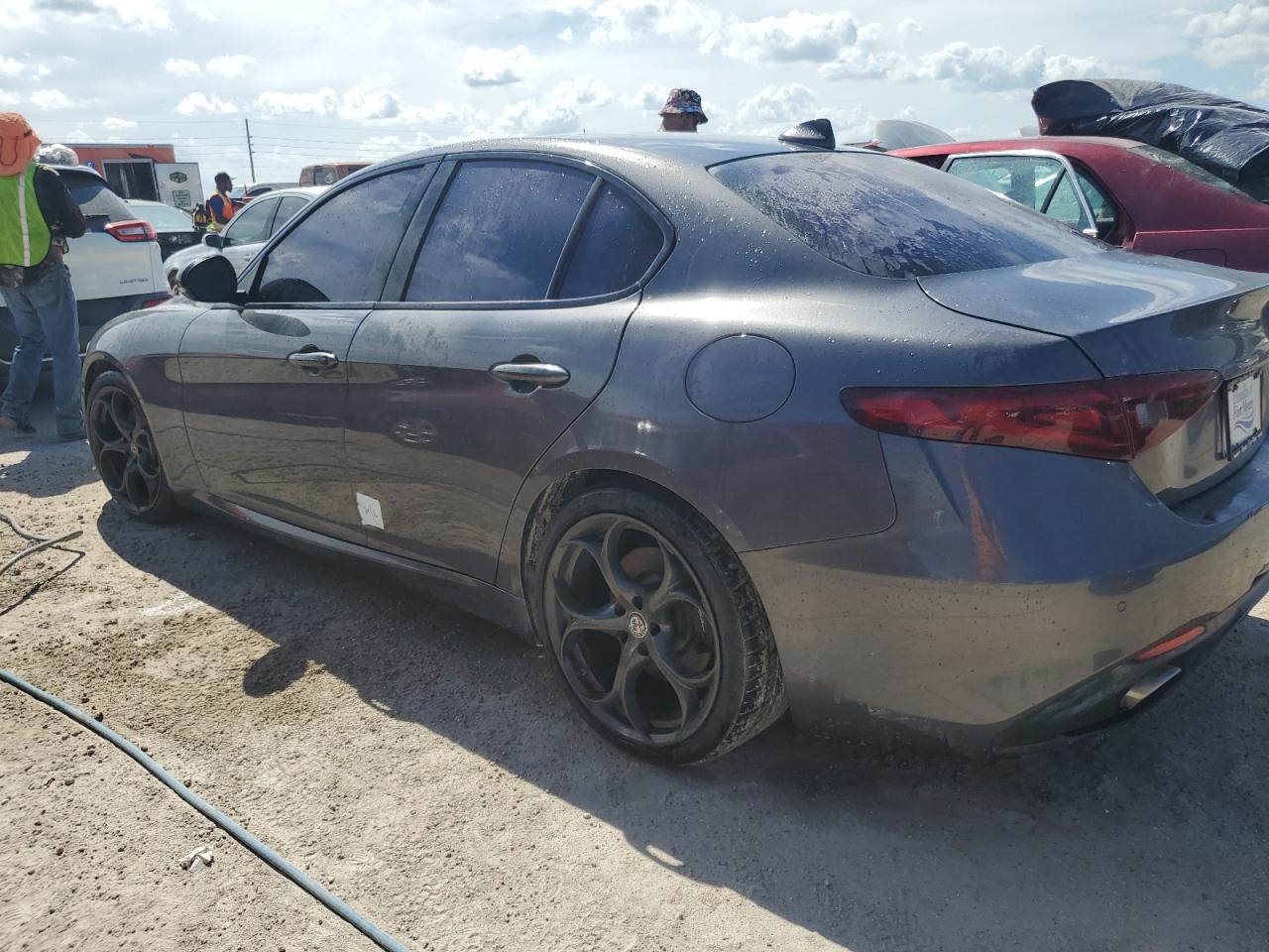 2017 Alfa Romeo Giulia VIN ZARFAECN2H7556914 Copart auction photo, water/flood damage thumbnail 2