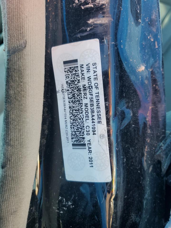 2011 Mercedes-Benz C-klasse VIN WDDGF5EB3BA441094 Copart auction photo, rollover / replaced vin damage thumbnail 12