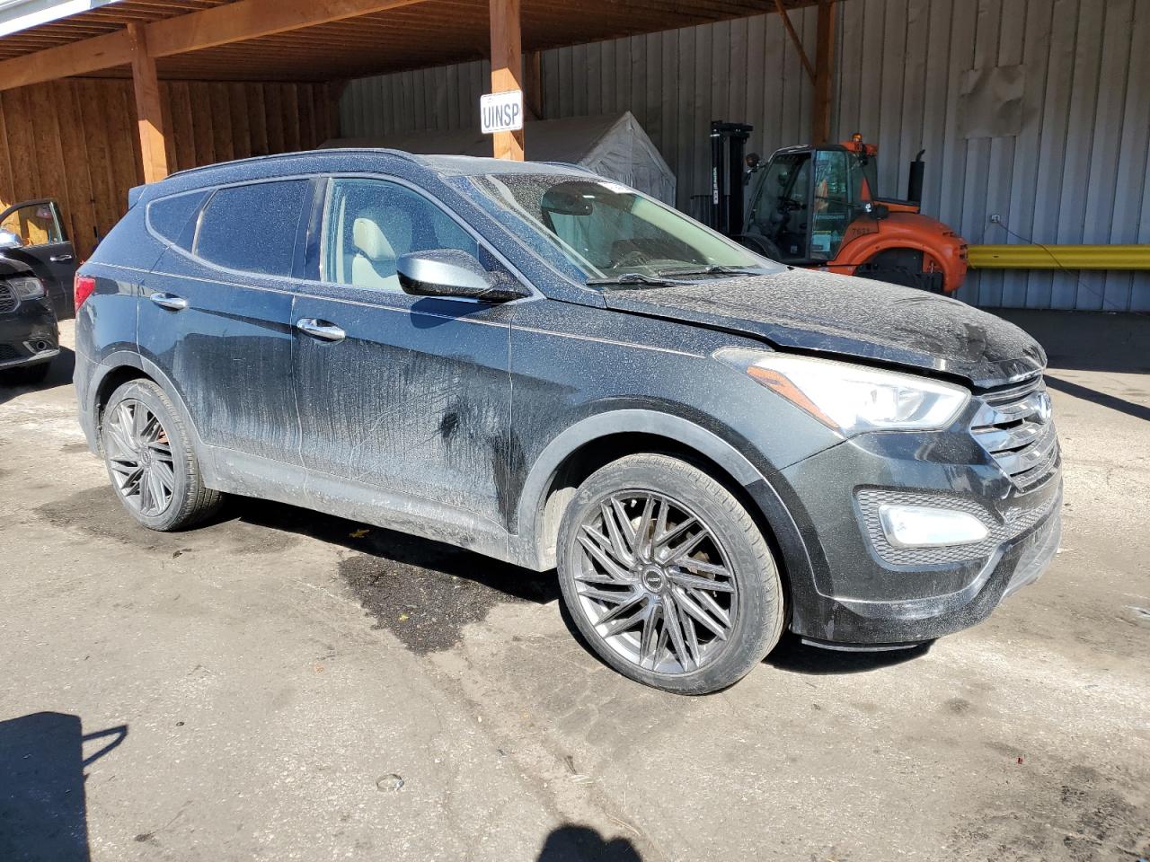 2013 Hyundai Santa Fe VIN 5XYZU3LAXDG018944 Copart auction photo, front end damage thumbnail 4