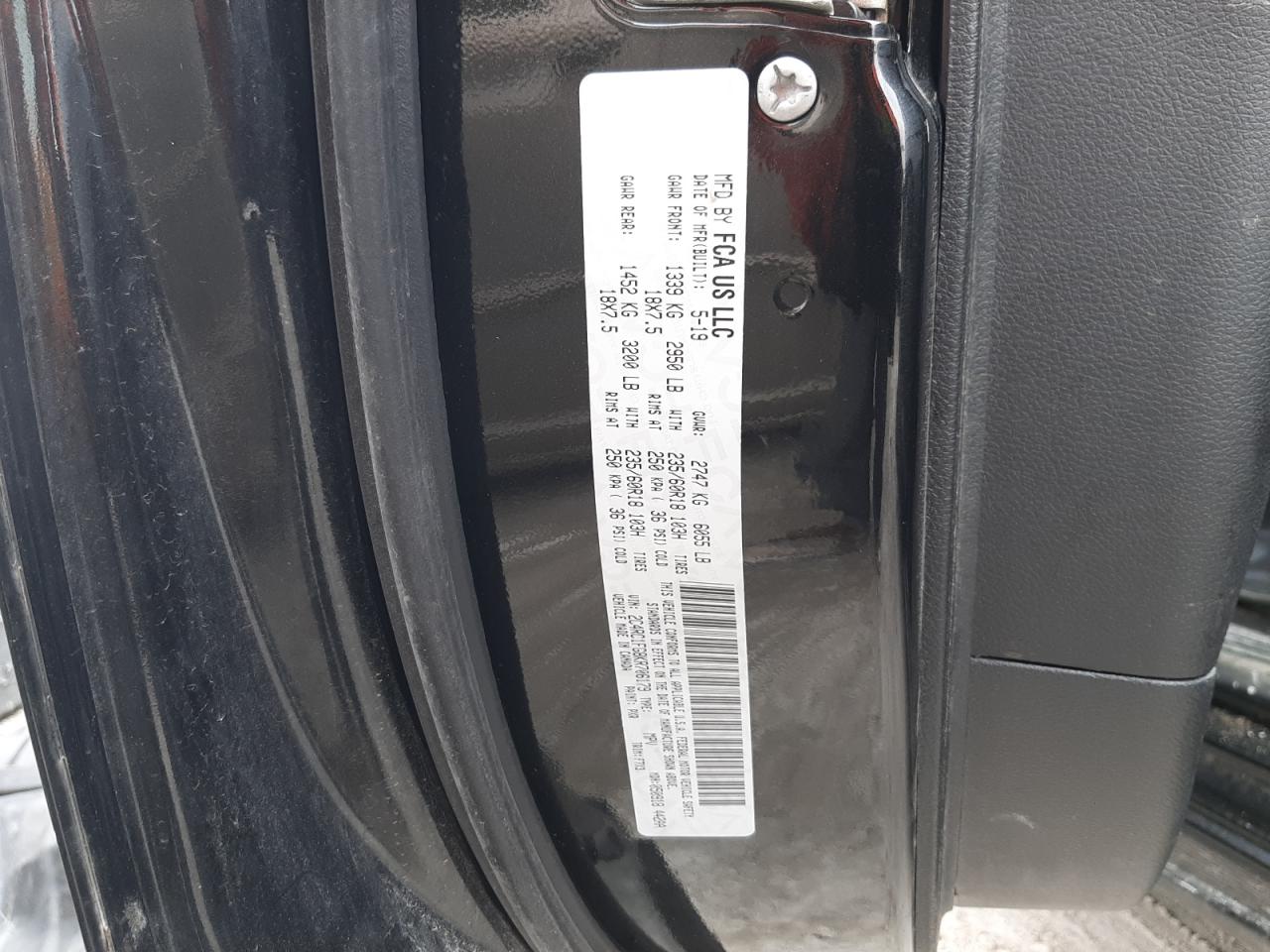 2019 Chrysler Pacifica VIN 2C4RC1FG8KR706179 Copart auction photo, front end / undercarriage damage thumbnail 13