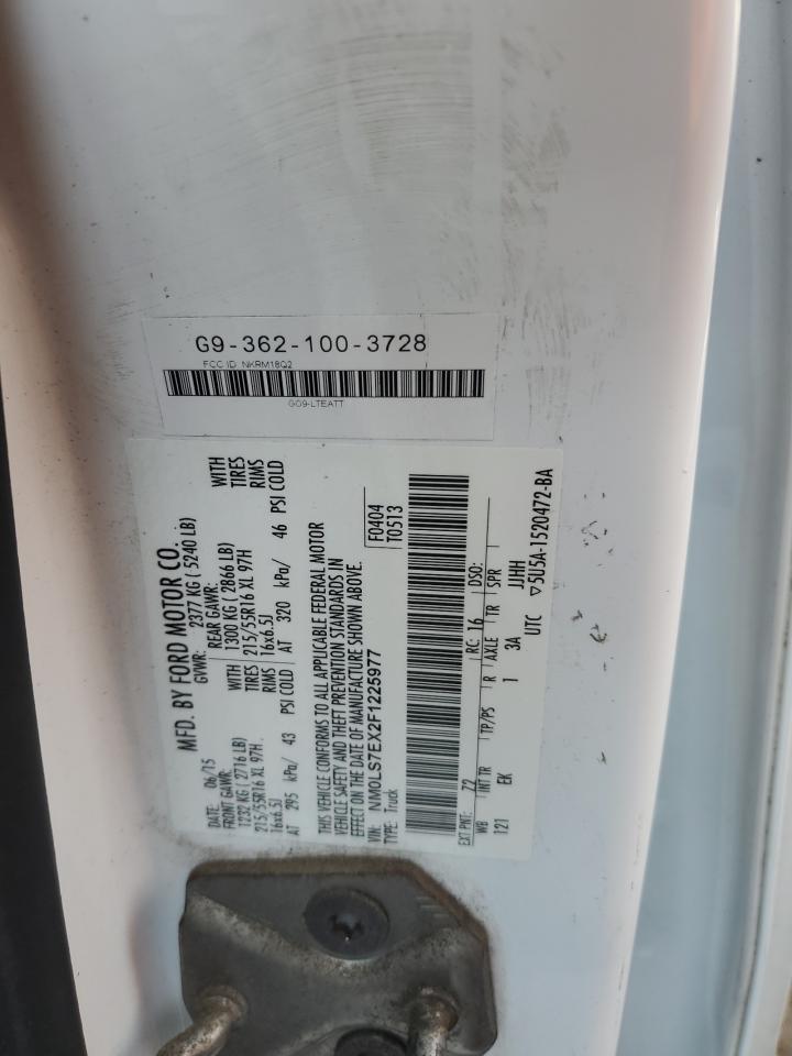 2015 Ford Transit VIN NM0LS7EX2F1225977 Copart auction photo, front end / rear end damage thumbnail 13