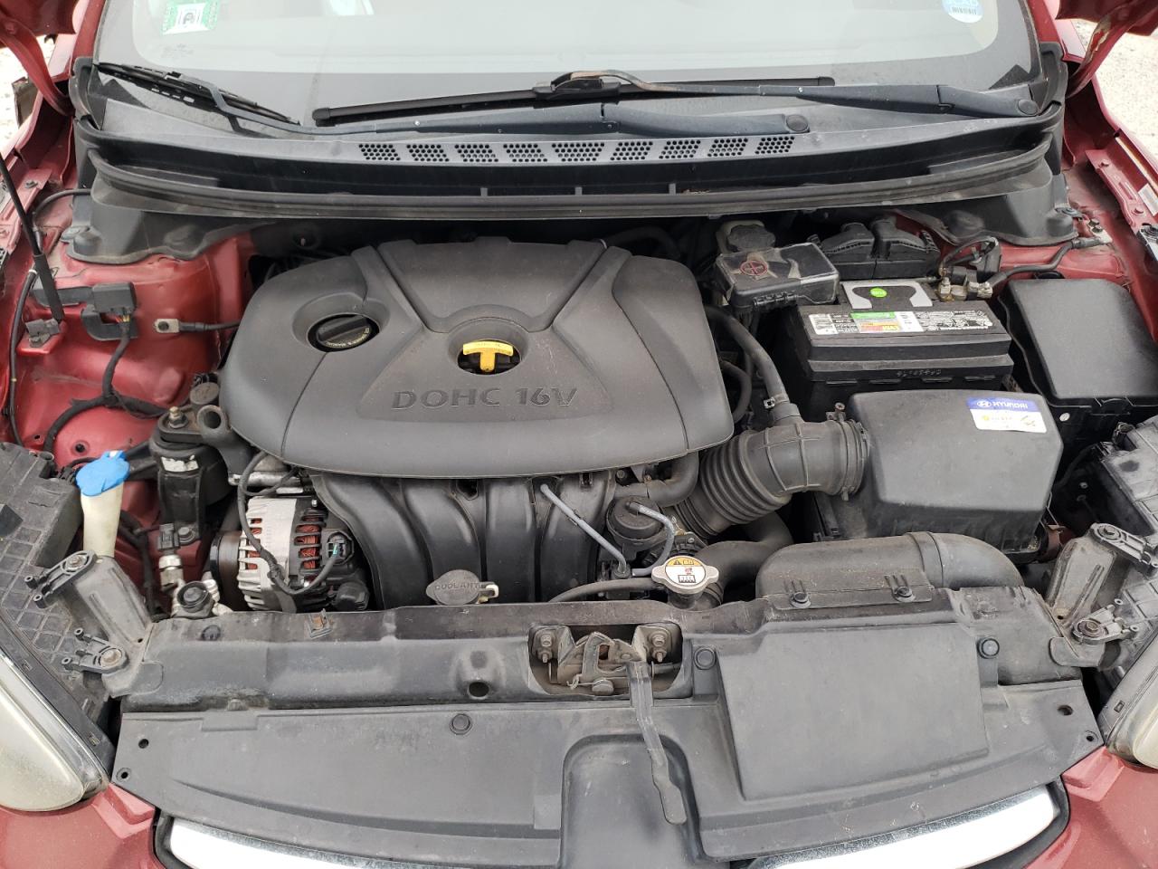 2012 Hyundai Elantra VIN KMHDH4AE3CU470821 Copart auction photo, side / rear end damage thumbnail 12