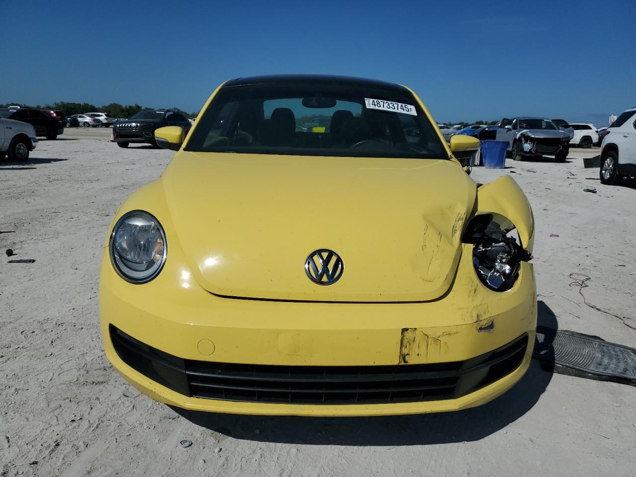 2013 Volkswagen Beetle VIN 3VWJP7AT7DM661011 Copart auction photo, front end damage thumbnail 5