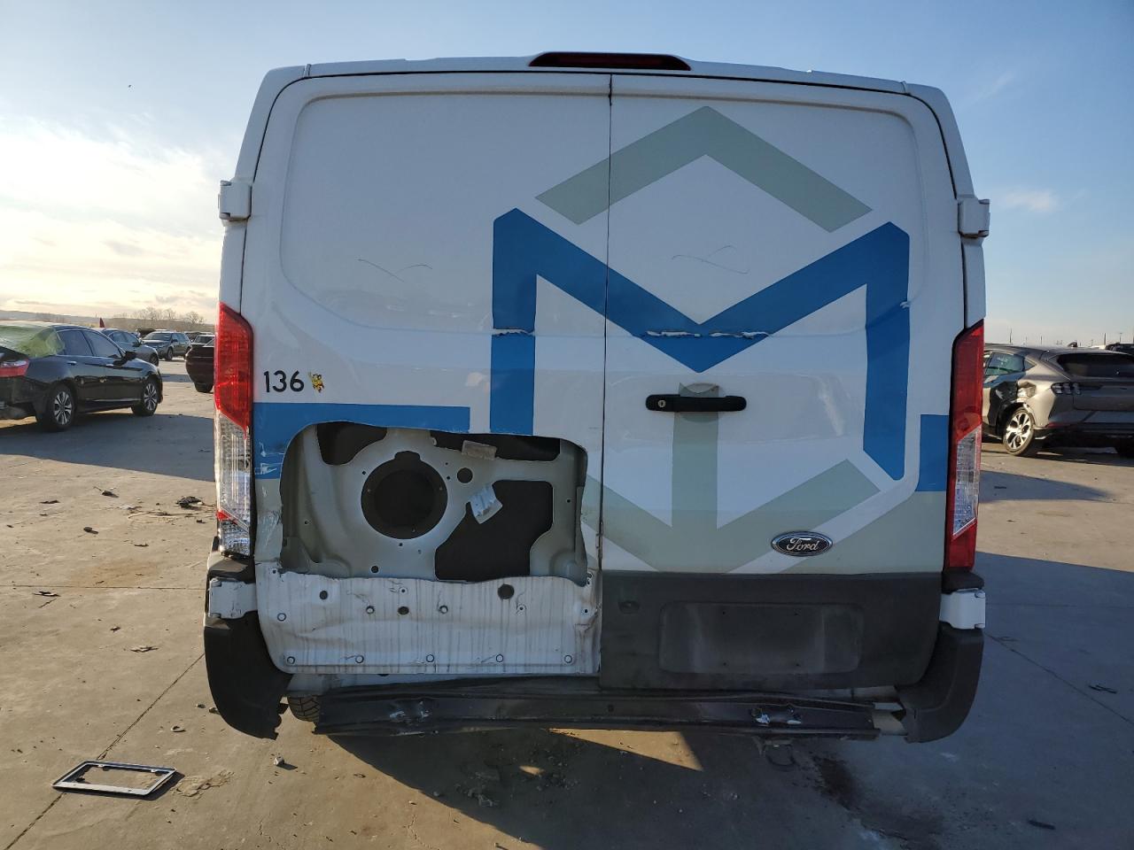 2023 Ford Transit VIN 1FTBR1Y87PKA47216 Copart auction photo, all over damage thumbnail 6
