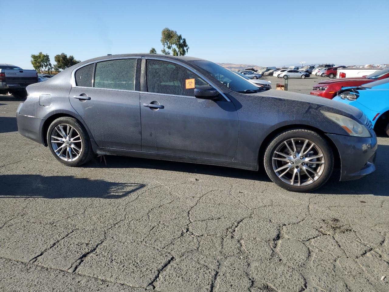 2011 Infiniti G VIN JN1CV6AP9BM504042 Copart auction photo, all over / vandalism damage thumbnail 4