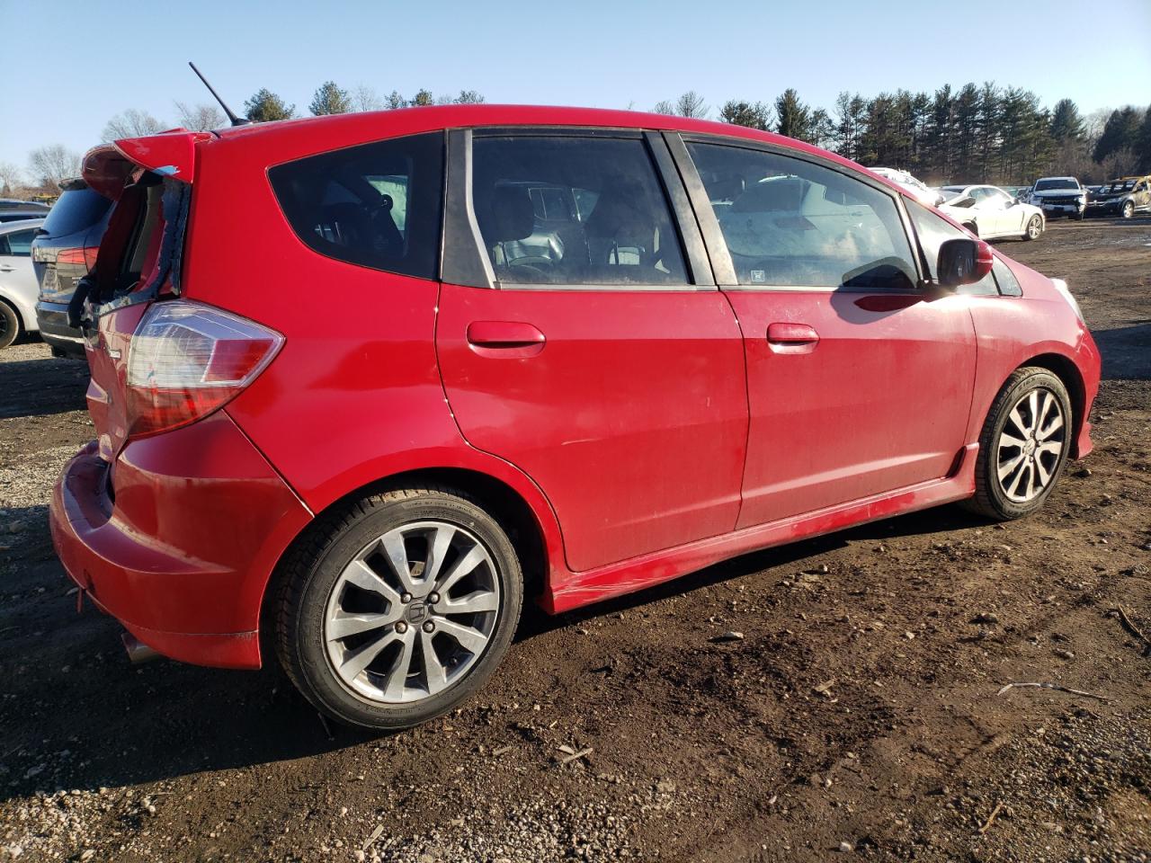 2013 Honda Fit VIN JHMGE8H56DC072189 Copart auction photo, rear end / minor dent/scratches damage thumbnail 3