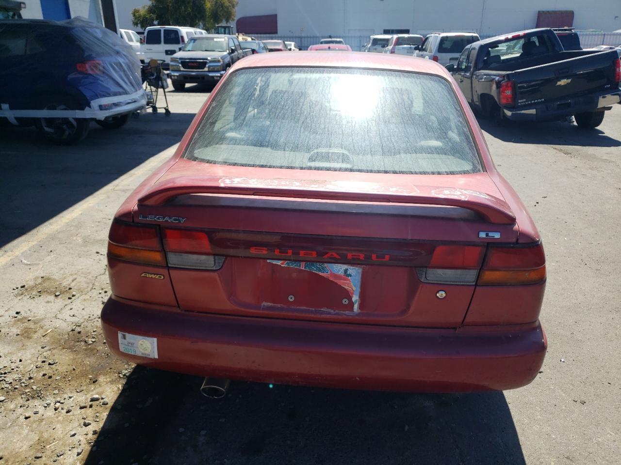 1997 Subaru Legacy VIN 4S3BD4357V6209672 Copart auction photo, vandalism damage thumbnail 6